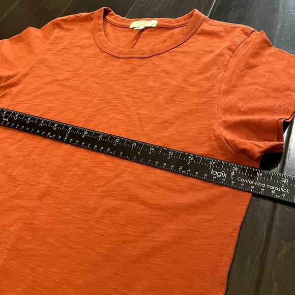 Rag & Bone Crewneck The Sub Tee Short Sleeve Rust Red Women's Size L - Picture 6 of 6